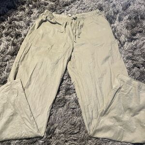 Light green lien pants